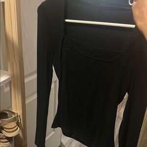 SHEIN Black Fitted Long Sleeve Bodysuit